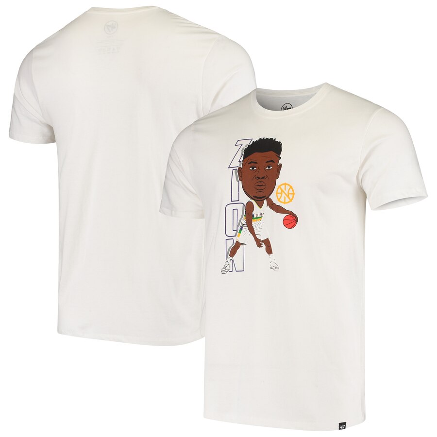 Men 2020 NBA 47 Zion Williamson New Orleans Pelicans White Bobblehead Player TShirt.